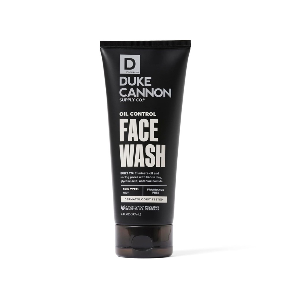 Duke Cannon Oil Control Face Wash Fragrance Free 6 ounce